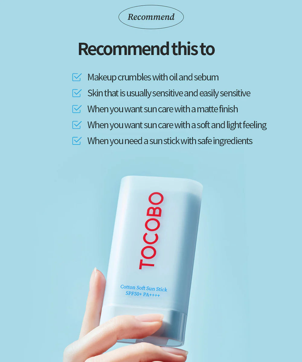 TOCOBO - Cotton Soft Sun Stick SPF50+ PA++++